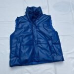 Chaleco Eco Cuero Azul Francia