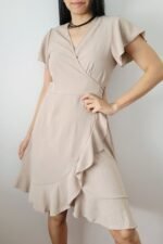 Vestido Cruzado con Volado Cey