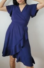 Vestido Cruzado con Volado Cey - Imagen 3