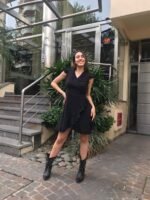 Vestido Cruzado con Volado